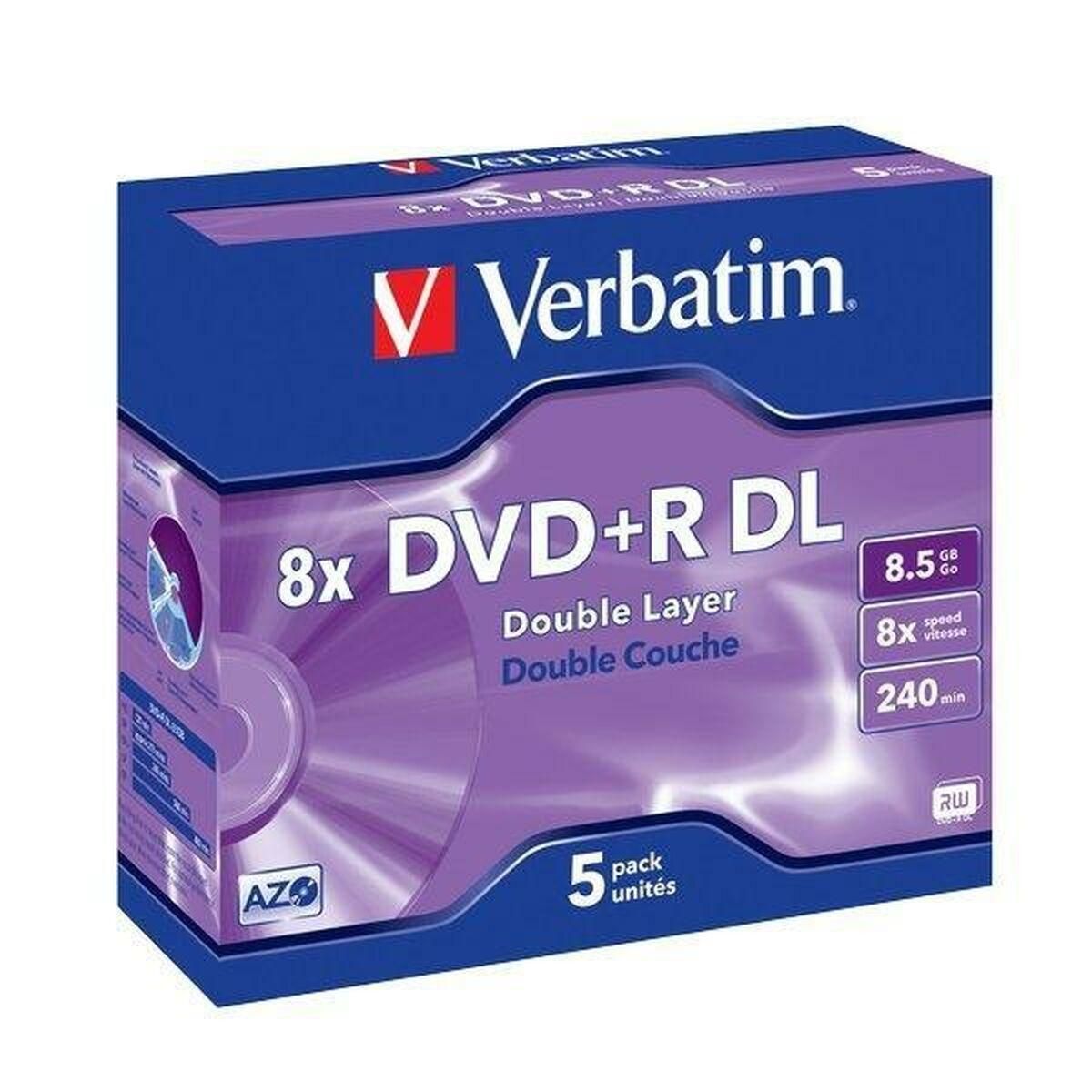 DVD-R Verbatim 8,5 GB 8x 5 stk 5 enheder 8,5 GB 8x (5 enheder)