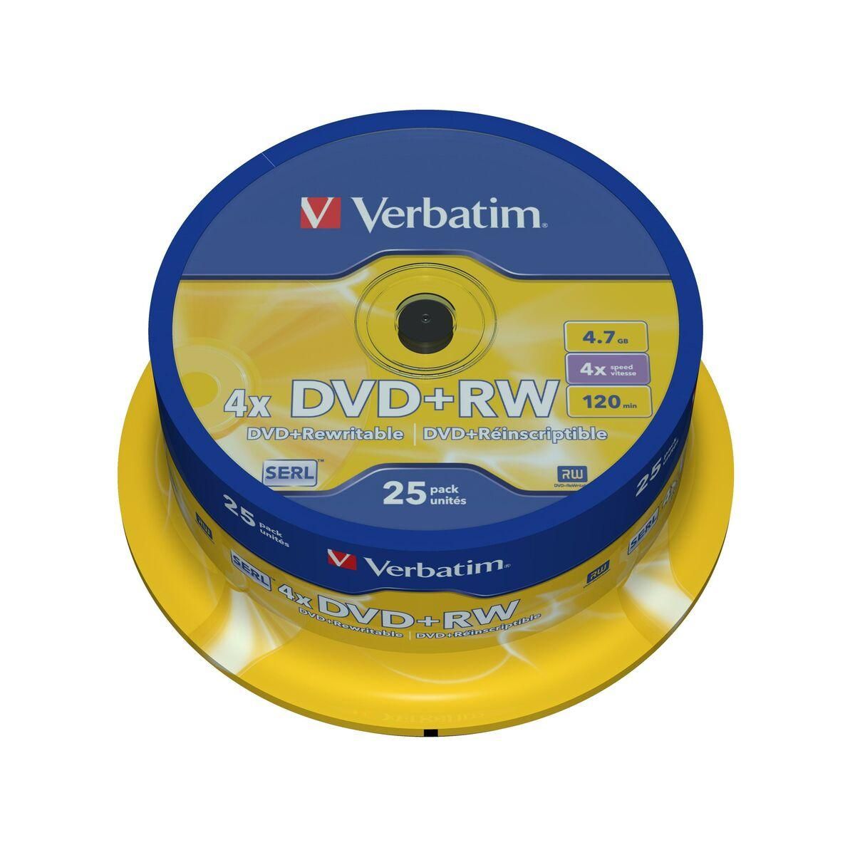 DVD-RW Verbatim 25 enheder Multifarvet 4,7 GB 4x