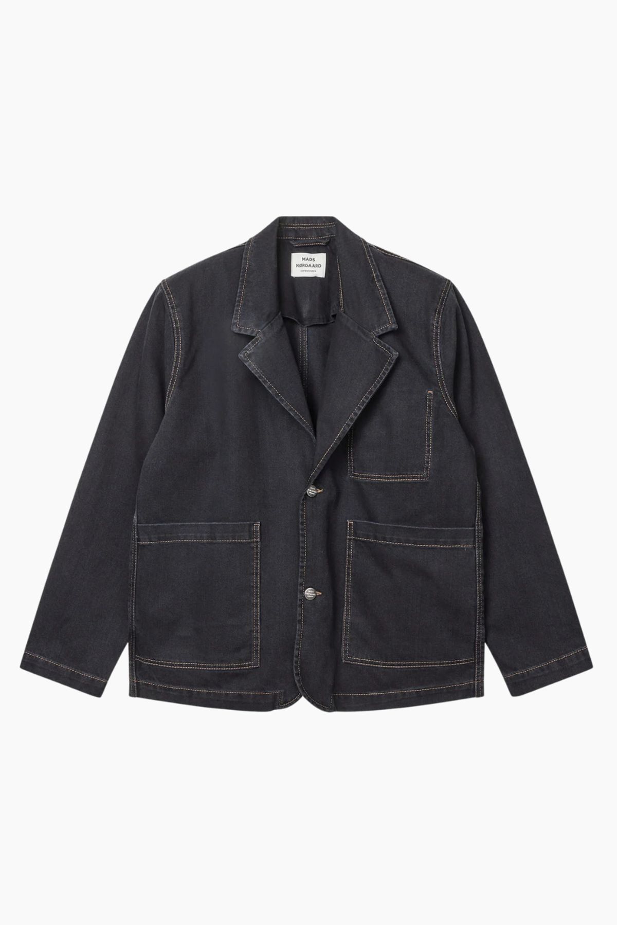 Dyed Denim Denny Jacket - Black - Mads Nørgaard - Sort S