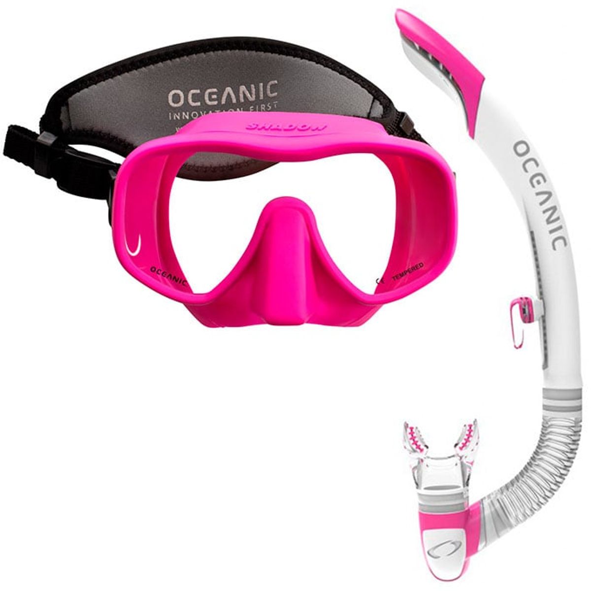 Dykkermaske- og Snorkelsæt - Oceanic Pink - Deluxe