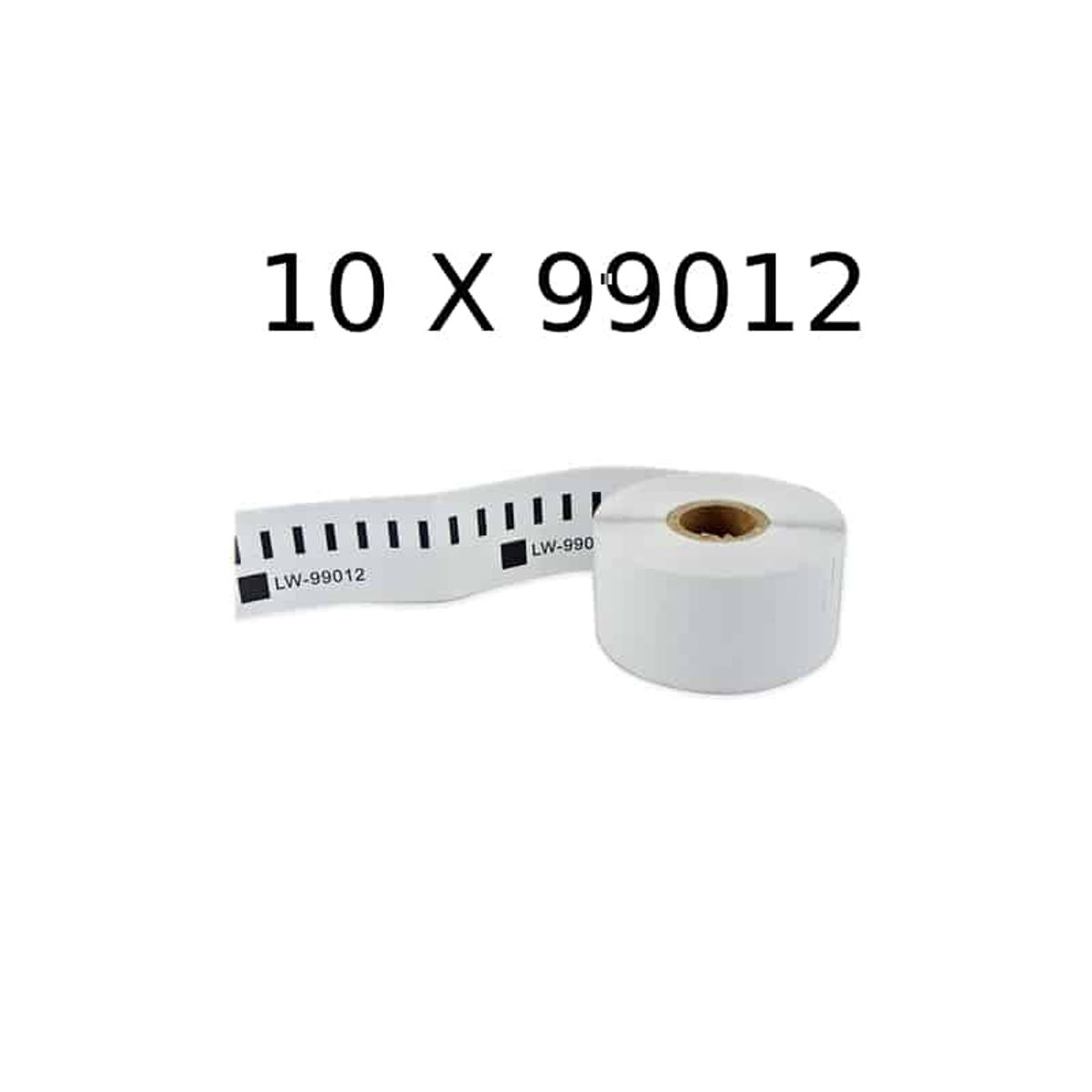 Dymo 10 stk 99012 adresseetiketter 10 x 260 stk - 89 x 36mm - Kompatibel - S0722400