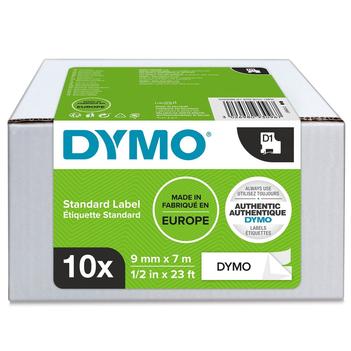 Dymo D1 standard tapekasette