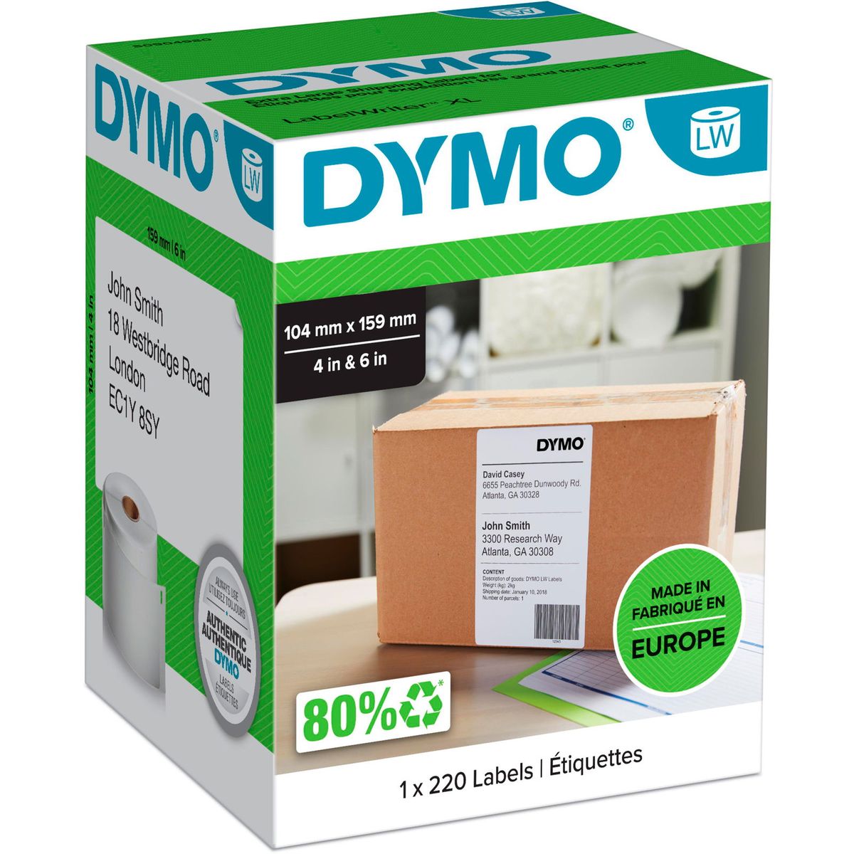 Dymo LabelWriter shipping etiketter