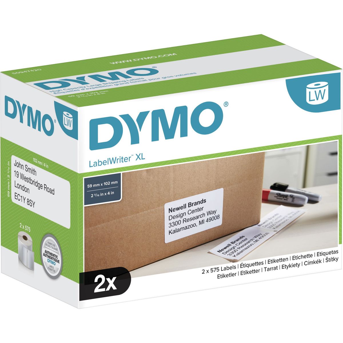 Dymo LabelWriter shipping etiketter