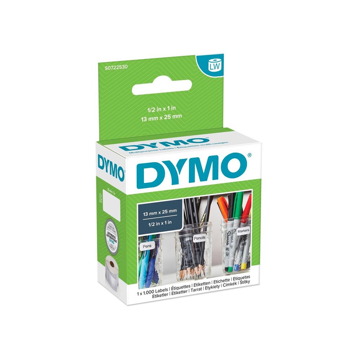 DYMO universal-etiket 25x13 mm 1000stk/rul 11353