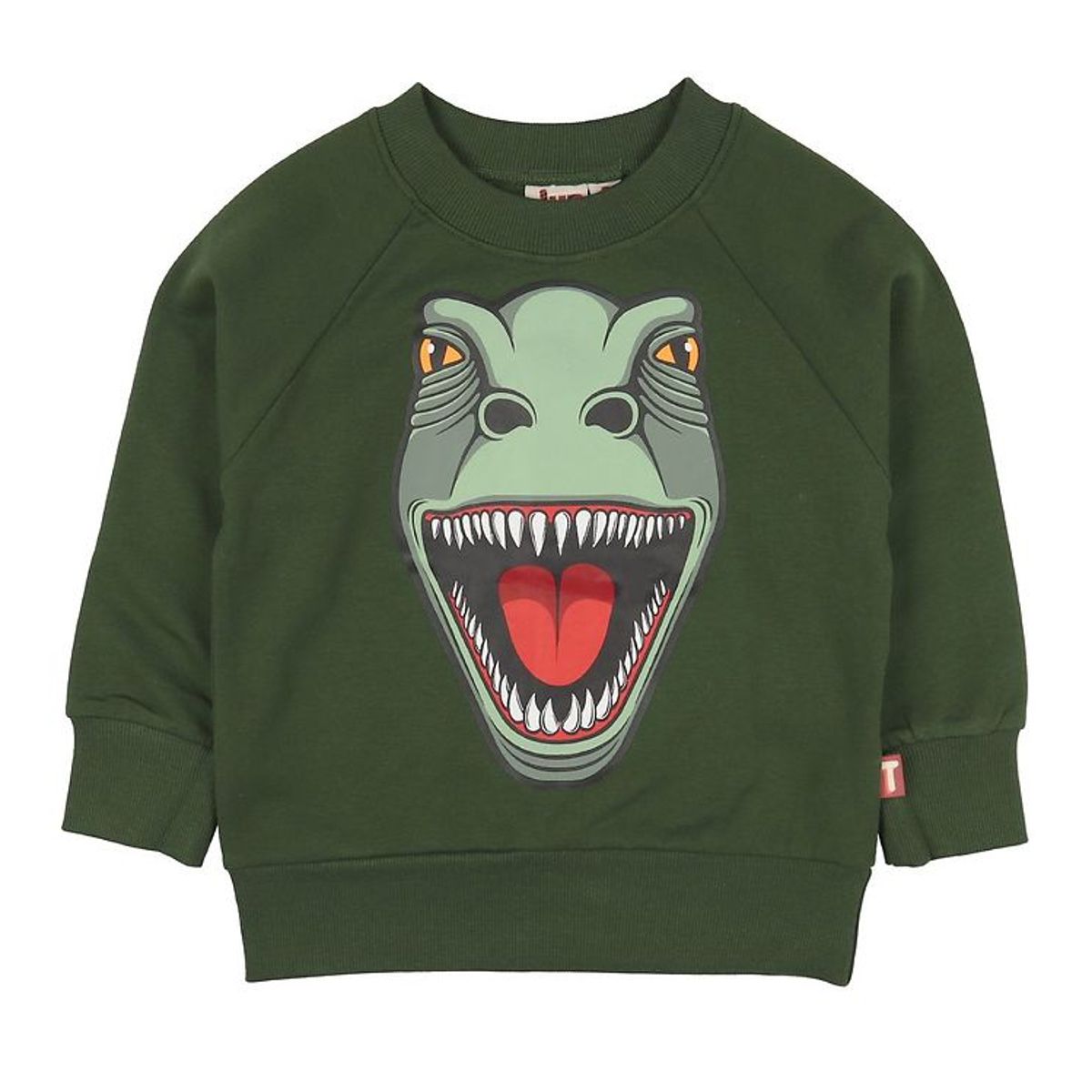 DYR-Cph Sweatshirt - DYRBellow - Grøn m. Dinosaurus