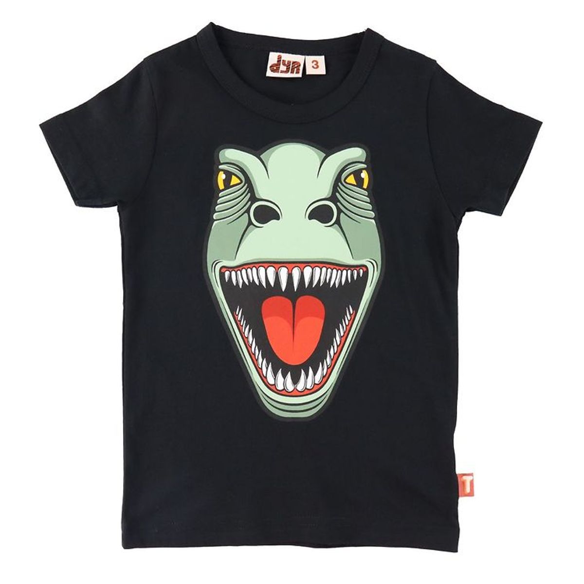 DYR T-shirt - DYRHowl - Sort m. T-Rex