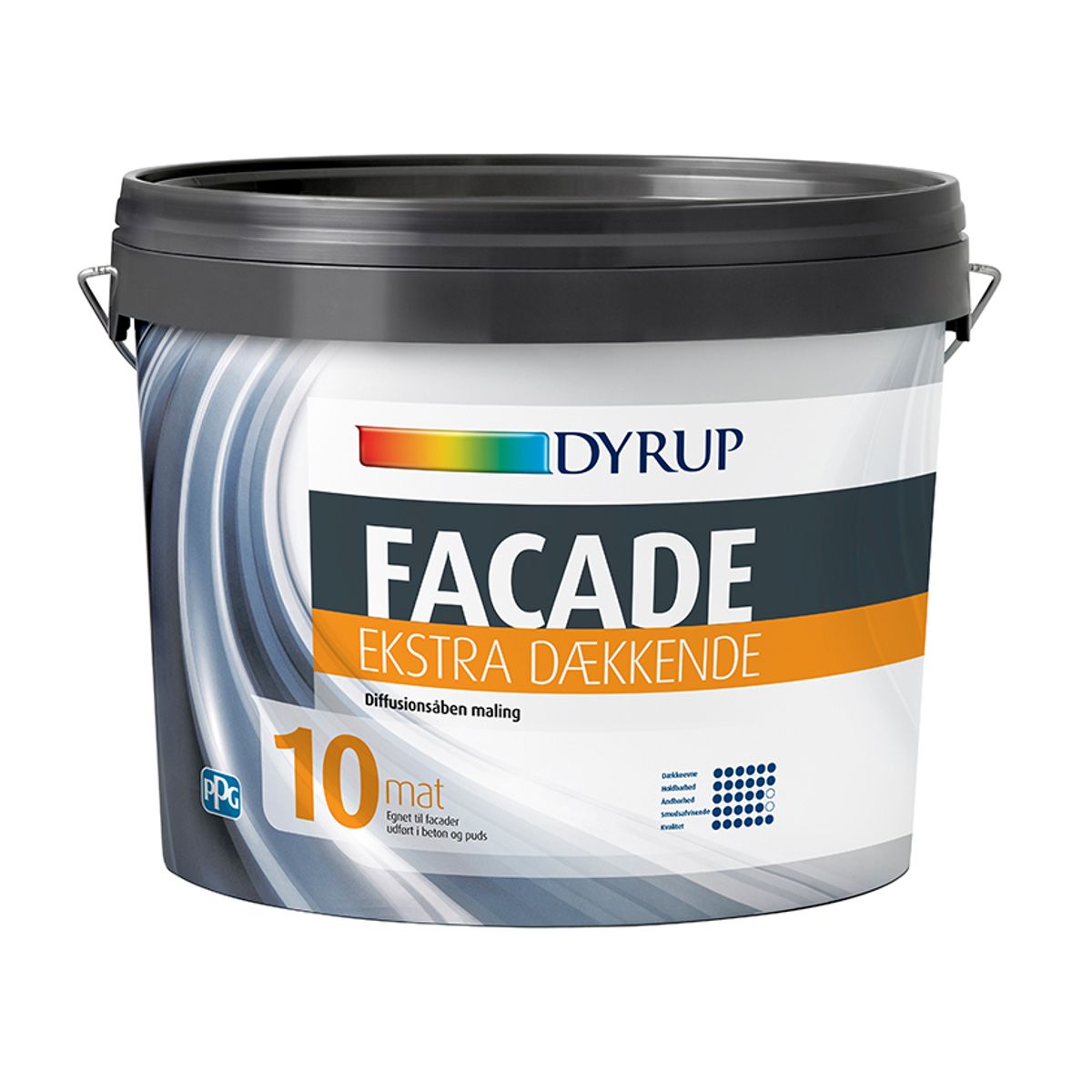 DYRUP FACADE Ekstra Dækkende Glans 10 Mat - 4,5 liter - Base 10