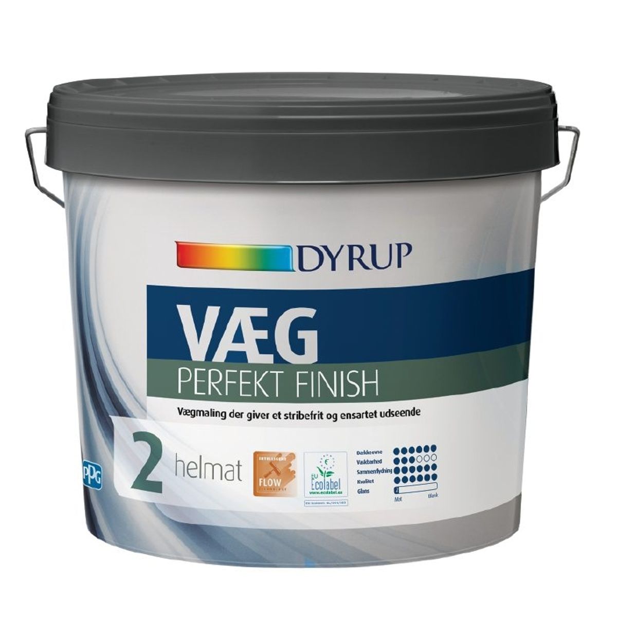 Dyrup vægmaling Perfekt Finish Glans 2 4.5 liter - 4,5 liter - Base 10