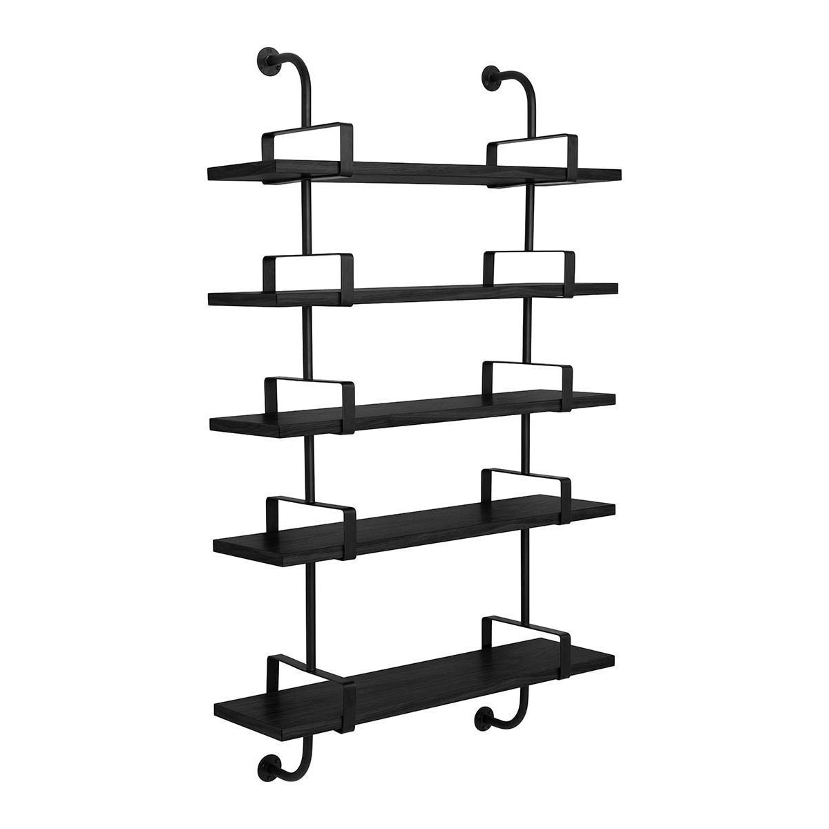 Démon 5 Shelves fra GUBI (L: 155 cm, Sortbejdset ask)