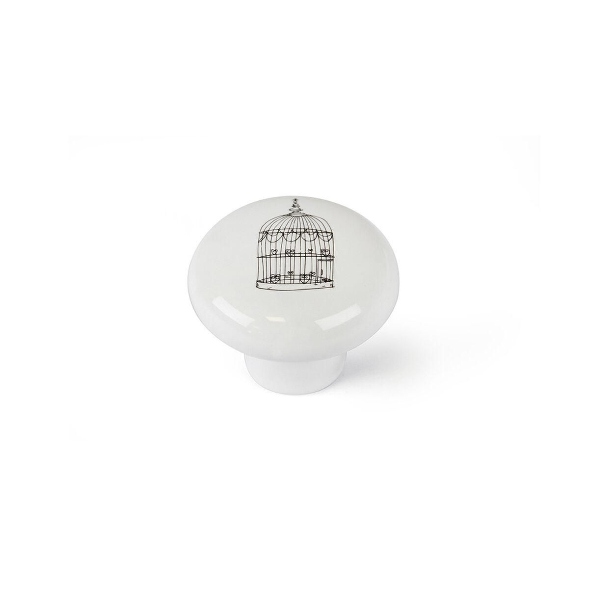 Dørhåndtag Rei e815 Cirkulær Hvid Porcelæn Dekorativ 4 enheder (Ø 40 x 31 mm)