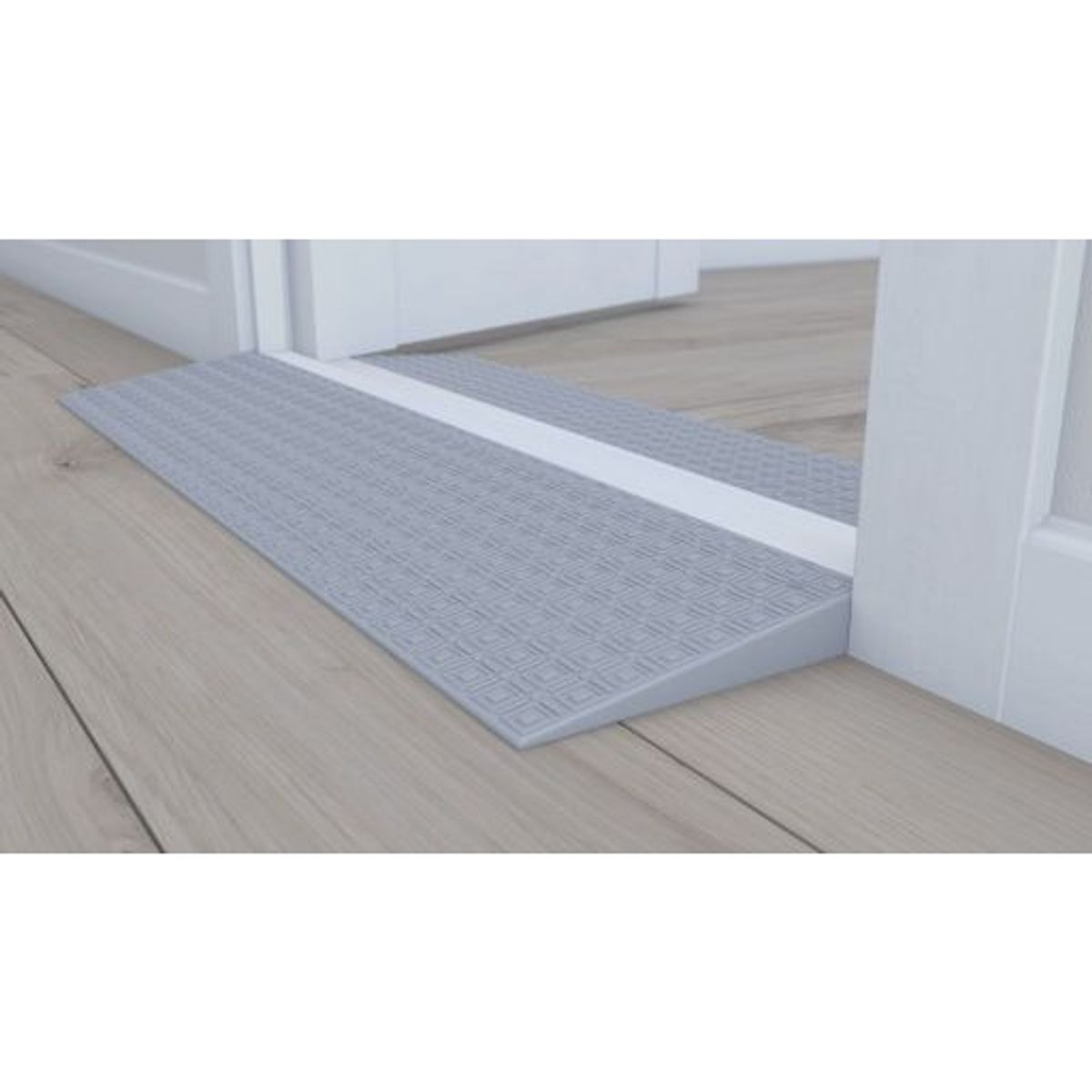 Dørtrinsramper - MED selvklæber / Quicklocks - Universal, PVC- og lugtfrie, passer til alle standarddøre - H:1.0 cm x D:10 cm x B:100 cm