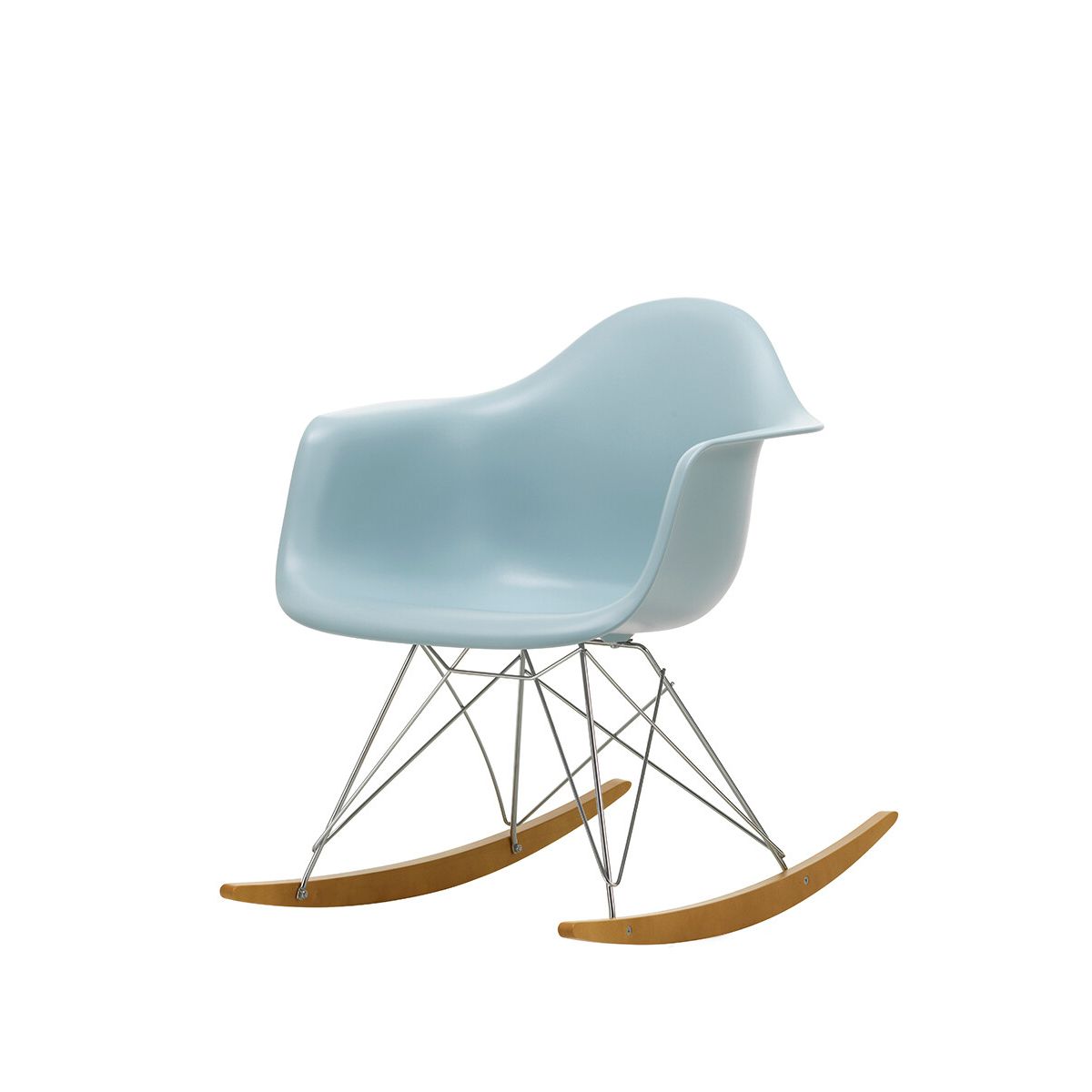 Eames Plastic Armchair RAR, gyngestol fra Vitra (Ice grey)