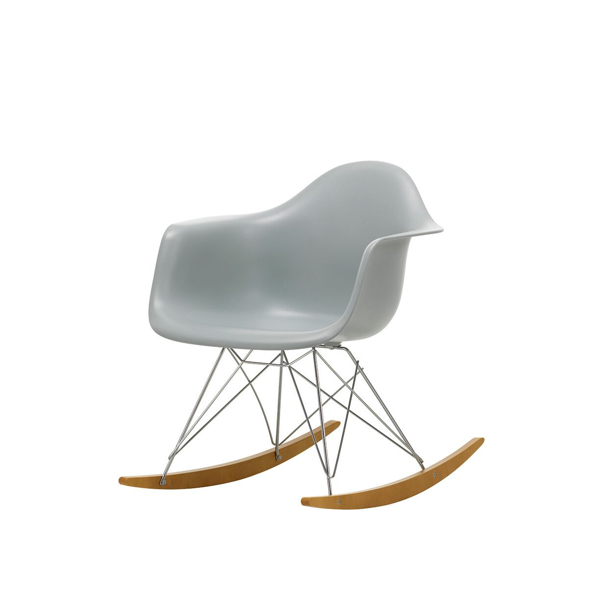 Eames Plastic Armchair RAR, gyngestol fra Vitra (Light grey)