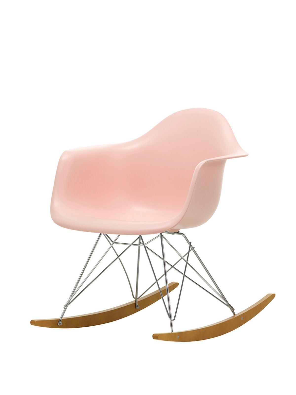 Eames Plastic Armchair RAR, gyngestol fra Vitra (Pale Rose)