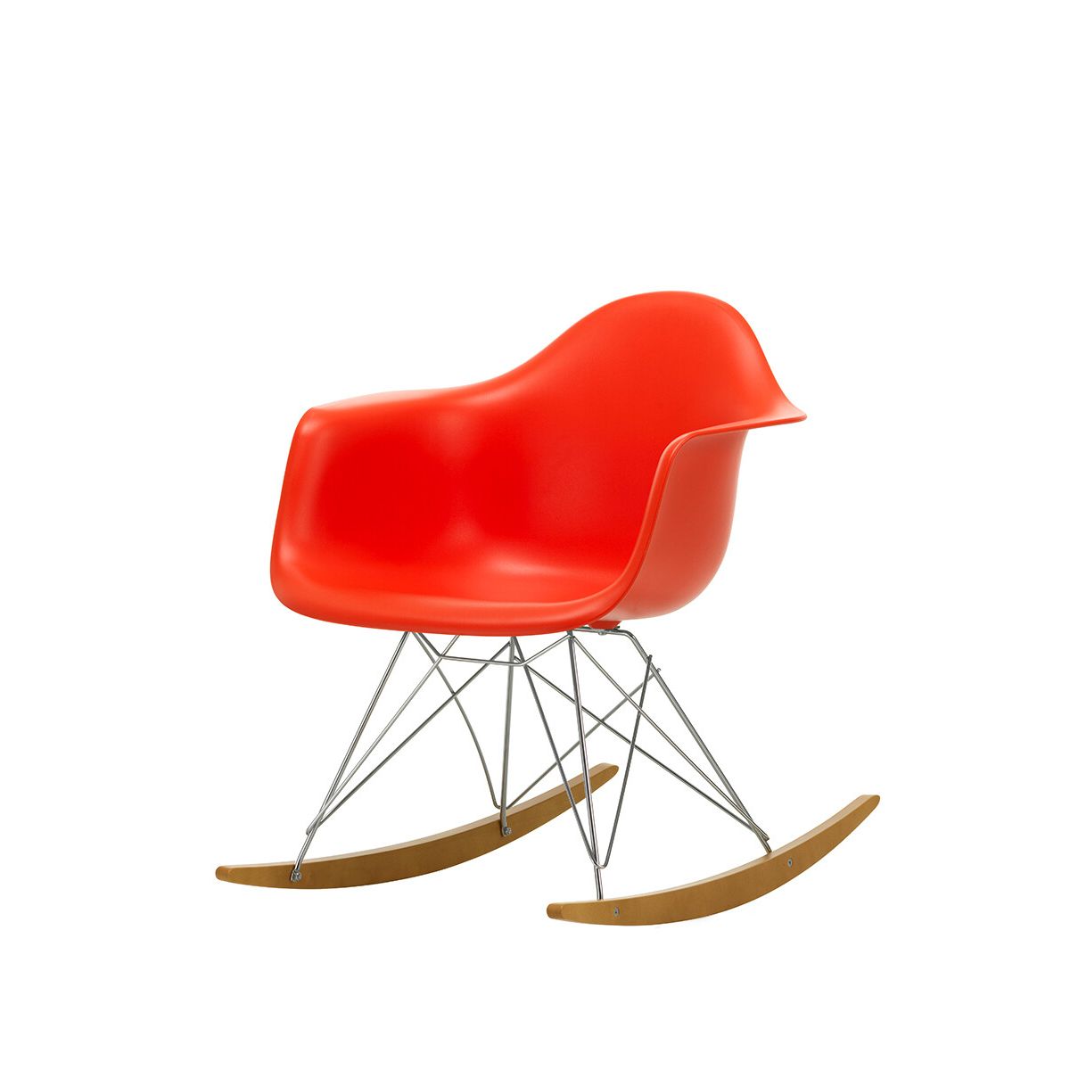 Eames Plastic Armchair RAR, gyngestol fra Vitra (Poppy red)