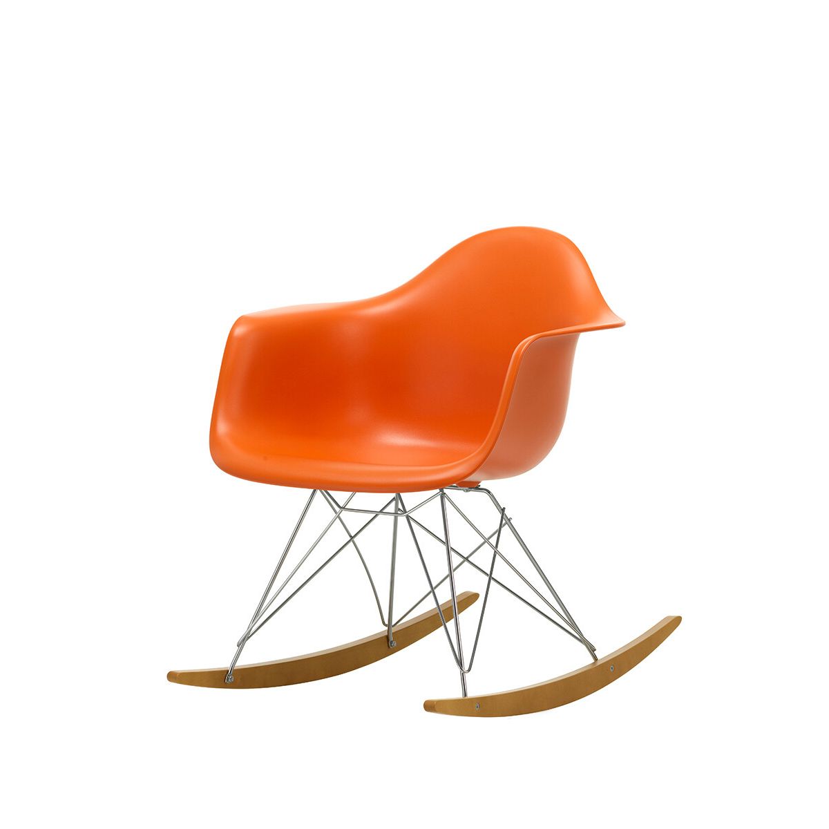 Eames Plastic Armchair RAR, gyngestol fra Vitra (Rusty Orange)