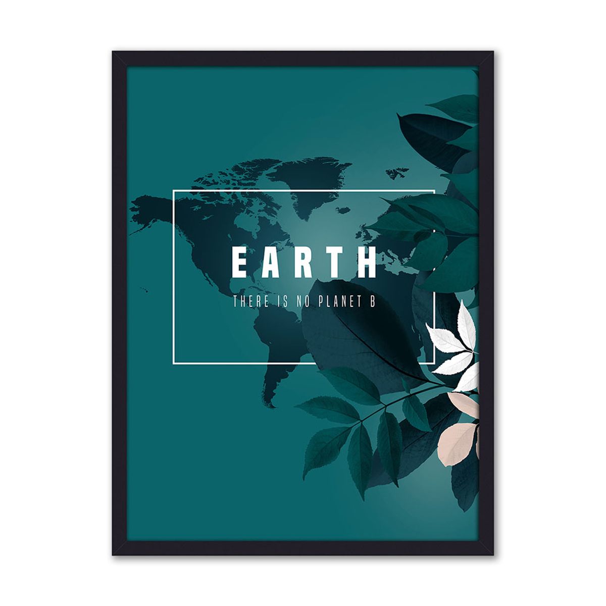 Earth - 30x40 med sort ramme