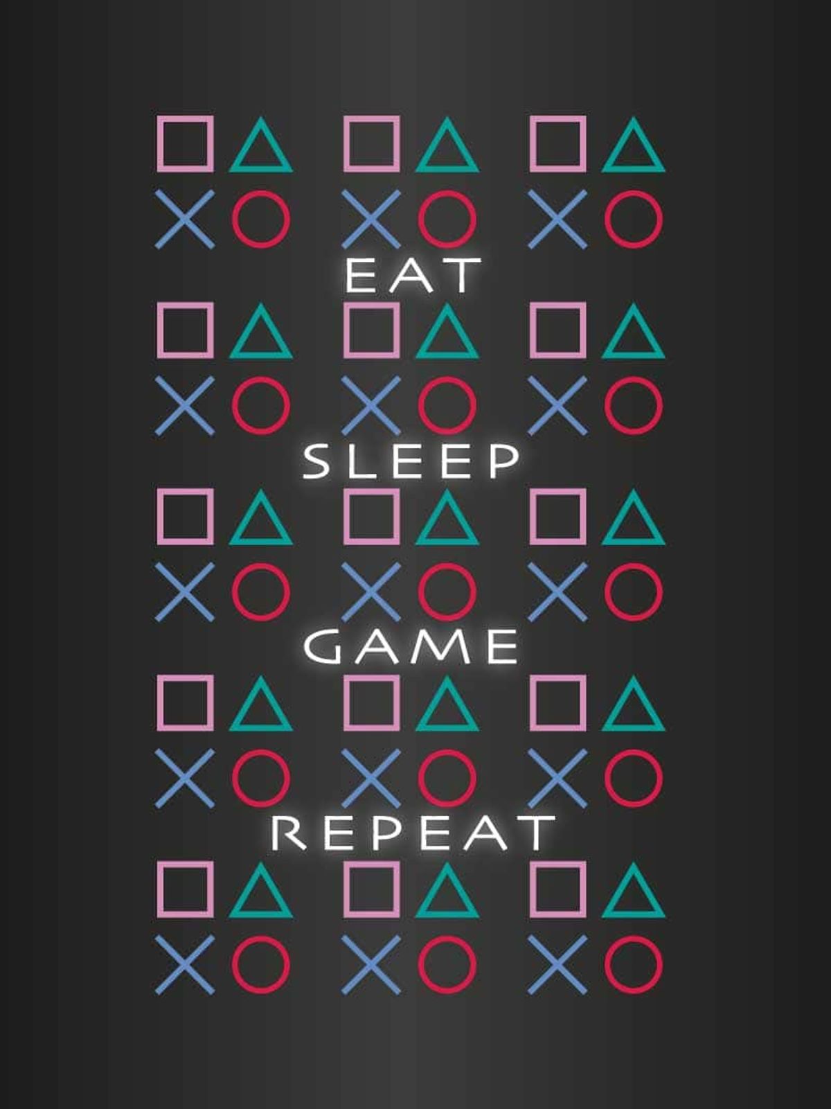 Eat sleep game repeat - Gamer plakat