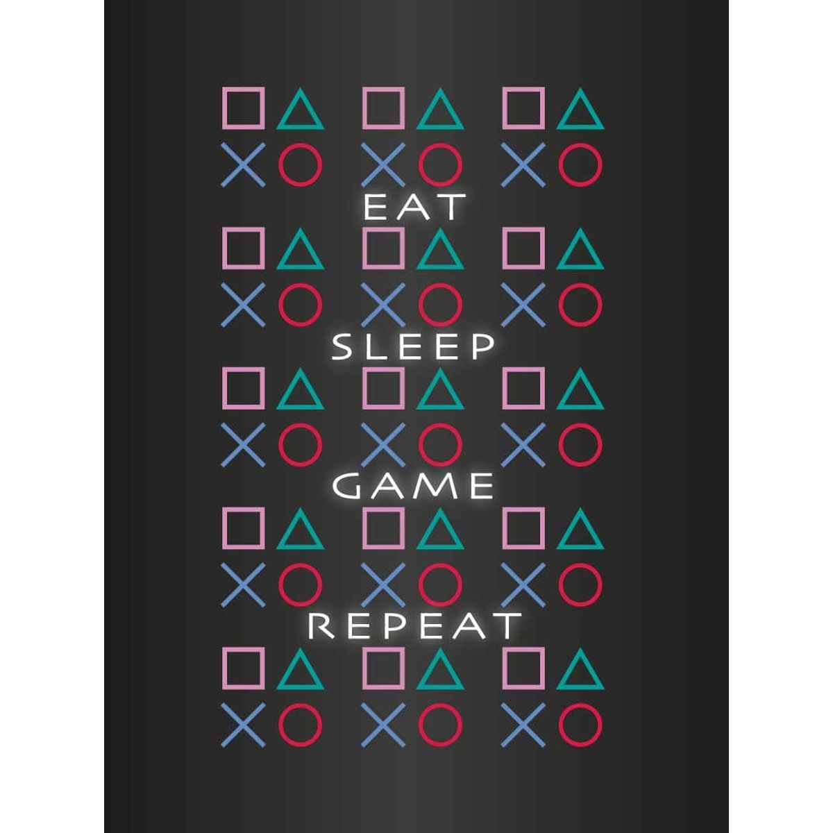 Eat sleep game repeat - Gamer plakat