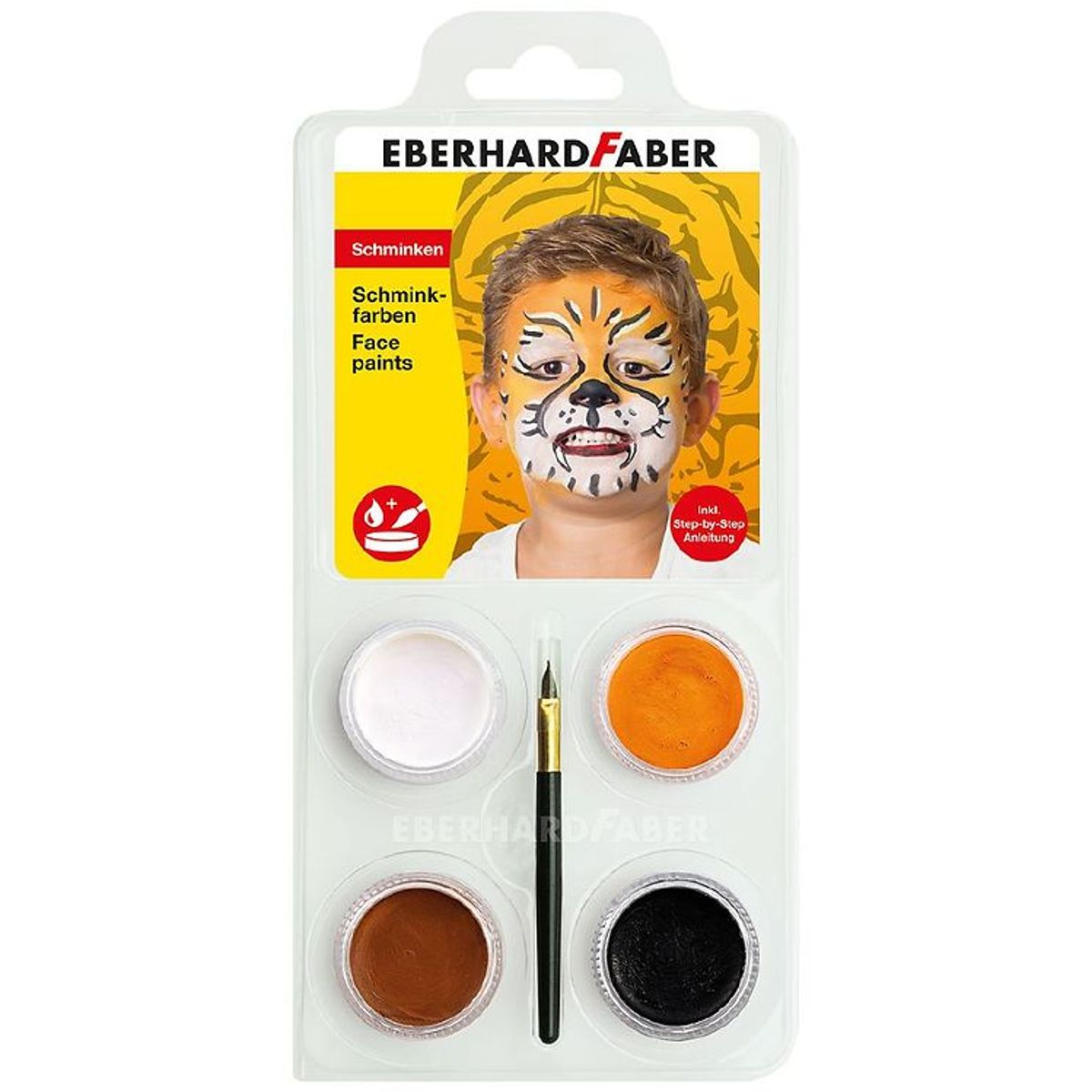 Eberhard Faber Ansigtsmaling - 4 Farver - Tiger