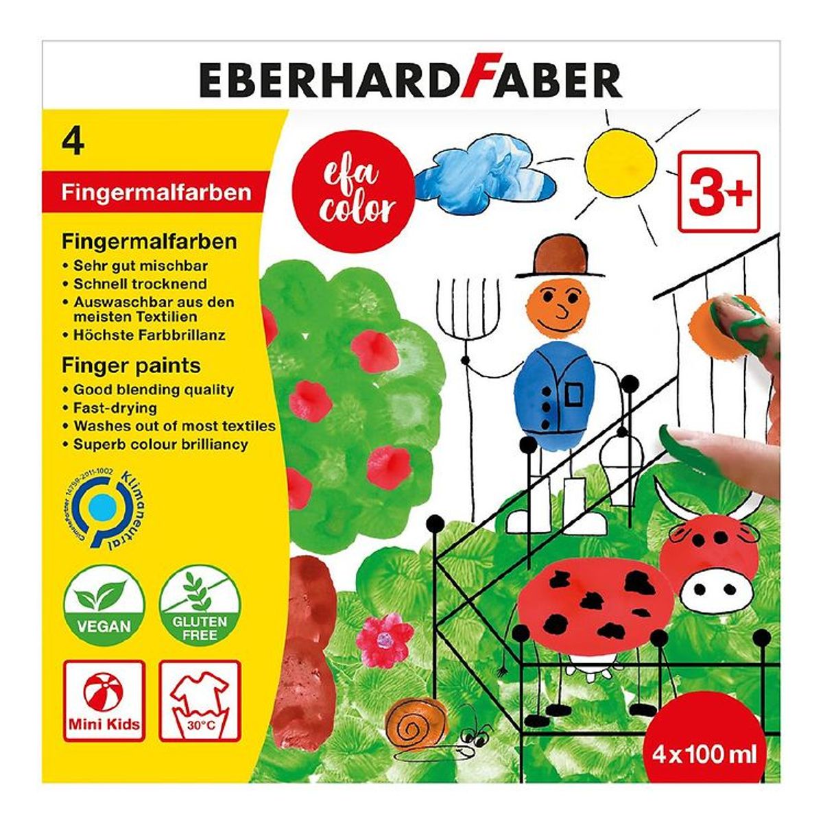 Eberhard Faber Fingermaling - 4 stk. - 100 ml