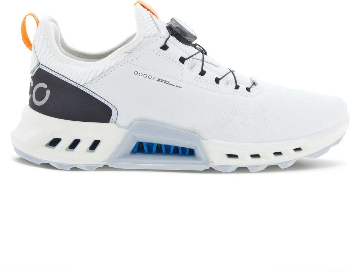 Ecco Biom C4 BOA Vandtætte Herre Golfsko Uden Spikes - White - Str. 40 Normal