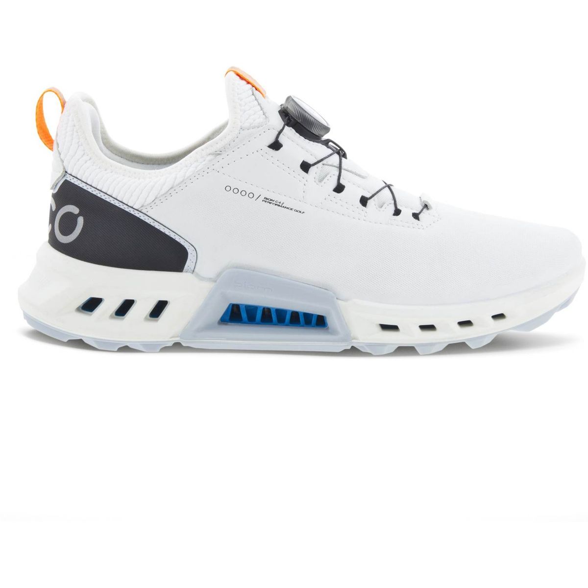 Ecco Biom C4 BOA Vandtætte Herre Golfsko Uden Spikes - White - Str. 45 Normal