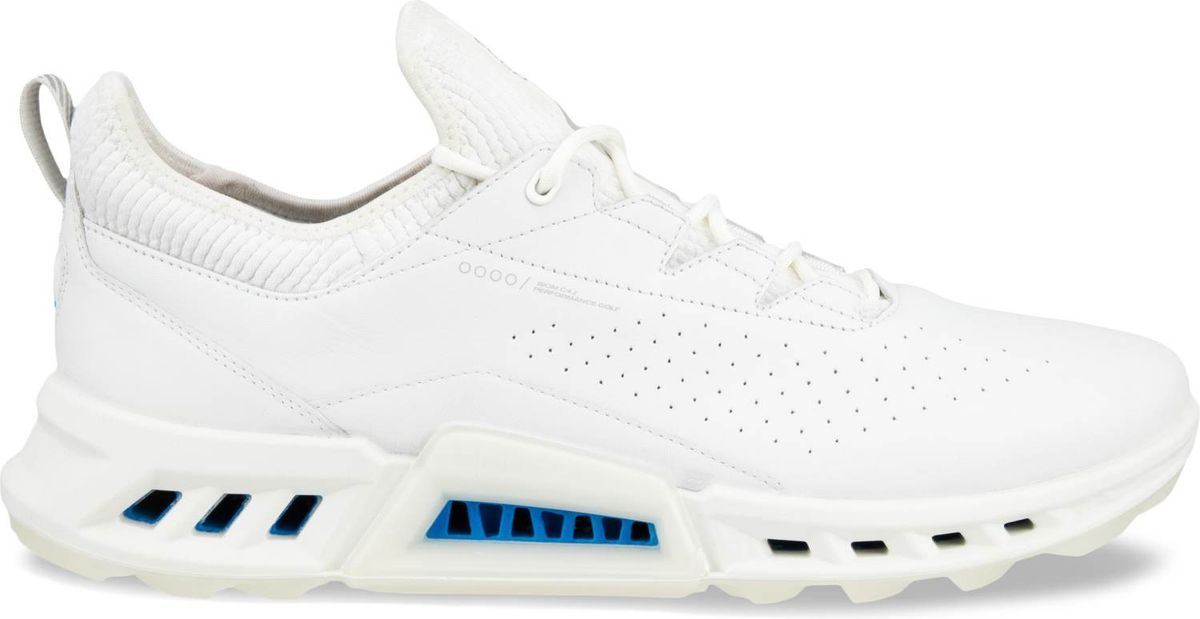 Ecco Biom C4 Vandtætte Herre Golfsko Uden Spikes - White (Blue Dot) - Str. 42 Normal