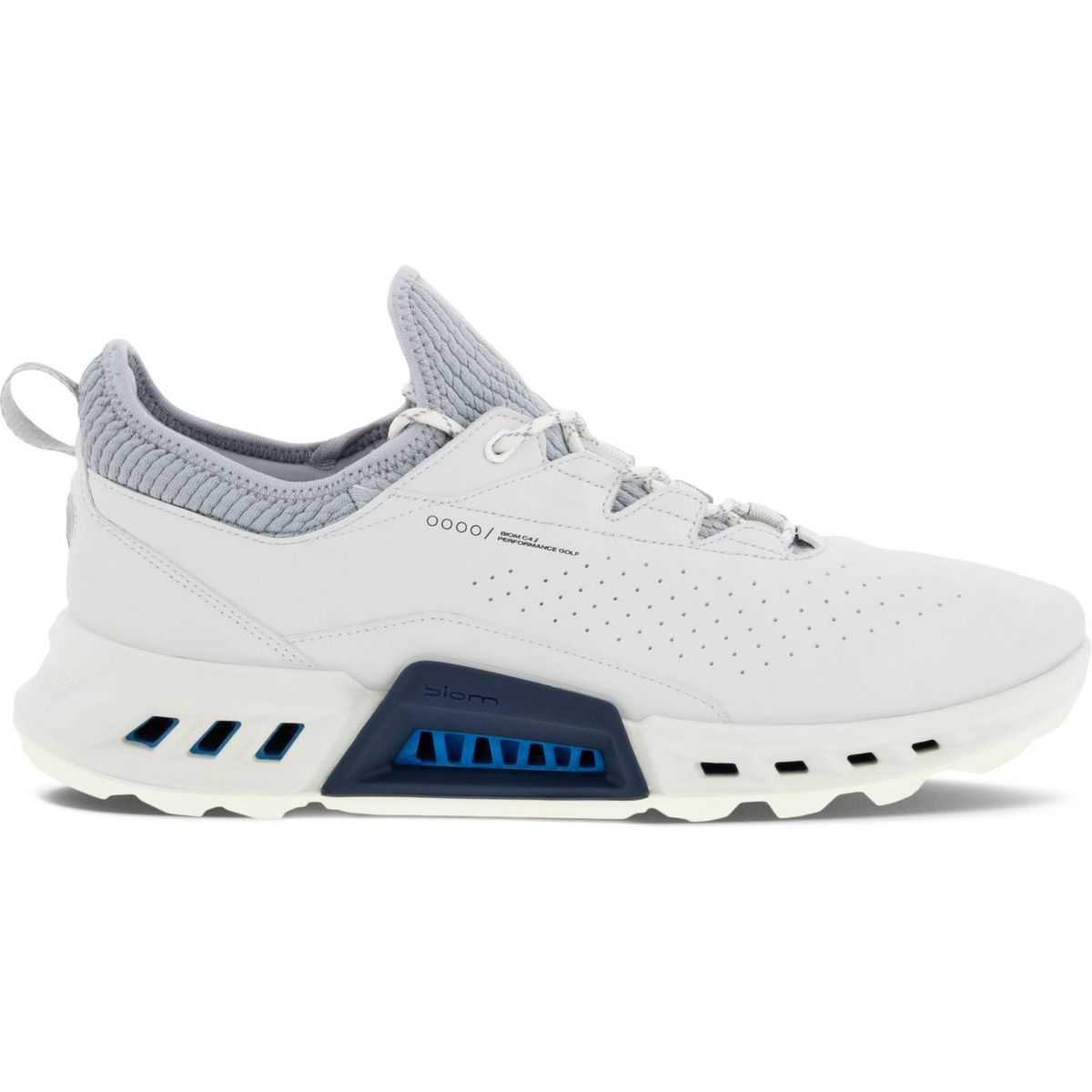 Ecco Biom C4 Vandtætte Herre Golfsko Uden Spikes - White/Concrete - Str. 39 Normal