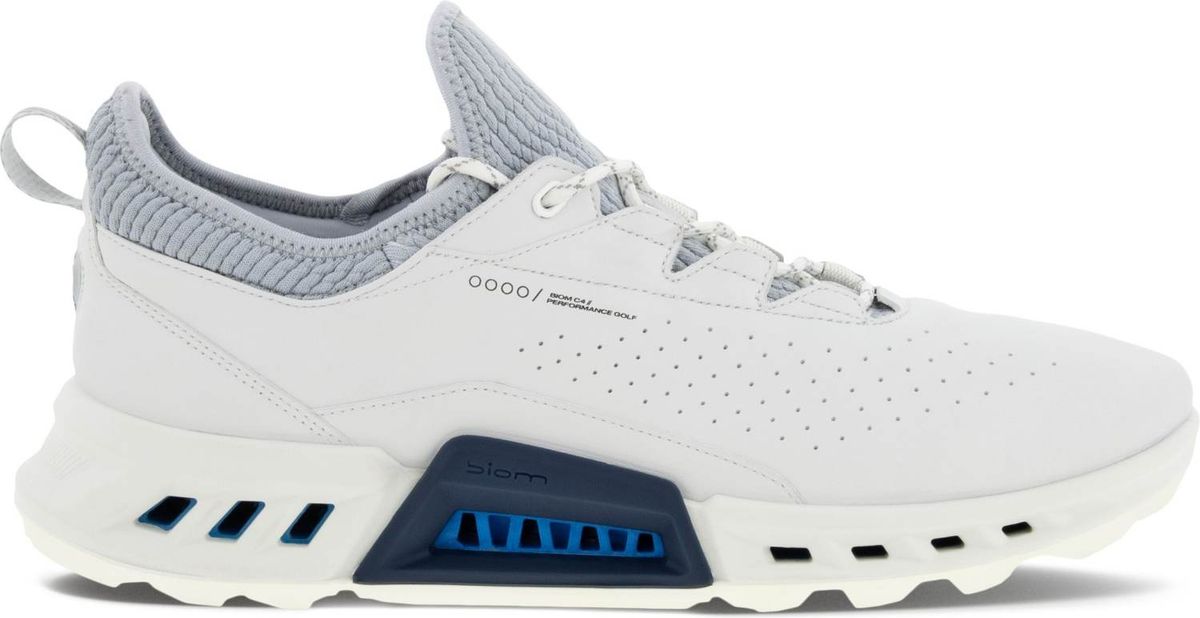 Ecco Biom C4 Vandtætte Herre Golfsko Uden Spikes - White/Concrete - Str. 43 Normal