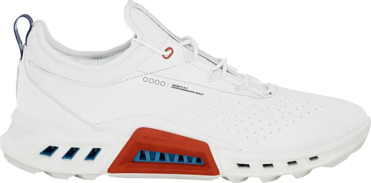 Ecco Biom C4 Vandtætte Herre Golfsko Uden Spikes - White/Mazarine Blue - Str. 41 Normal