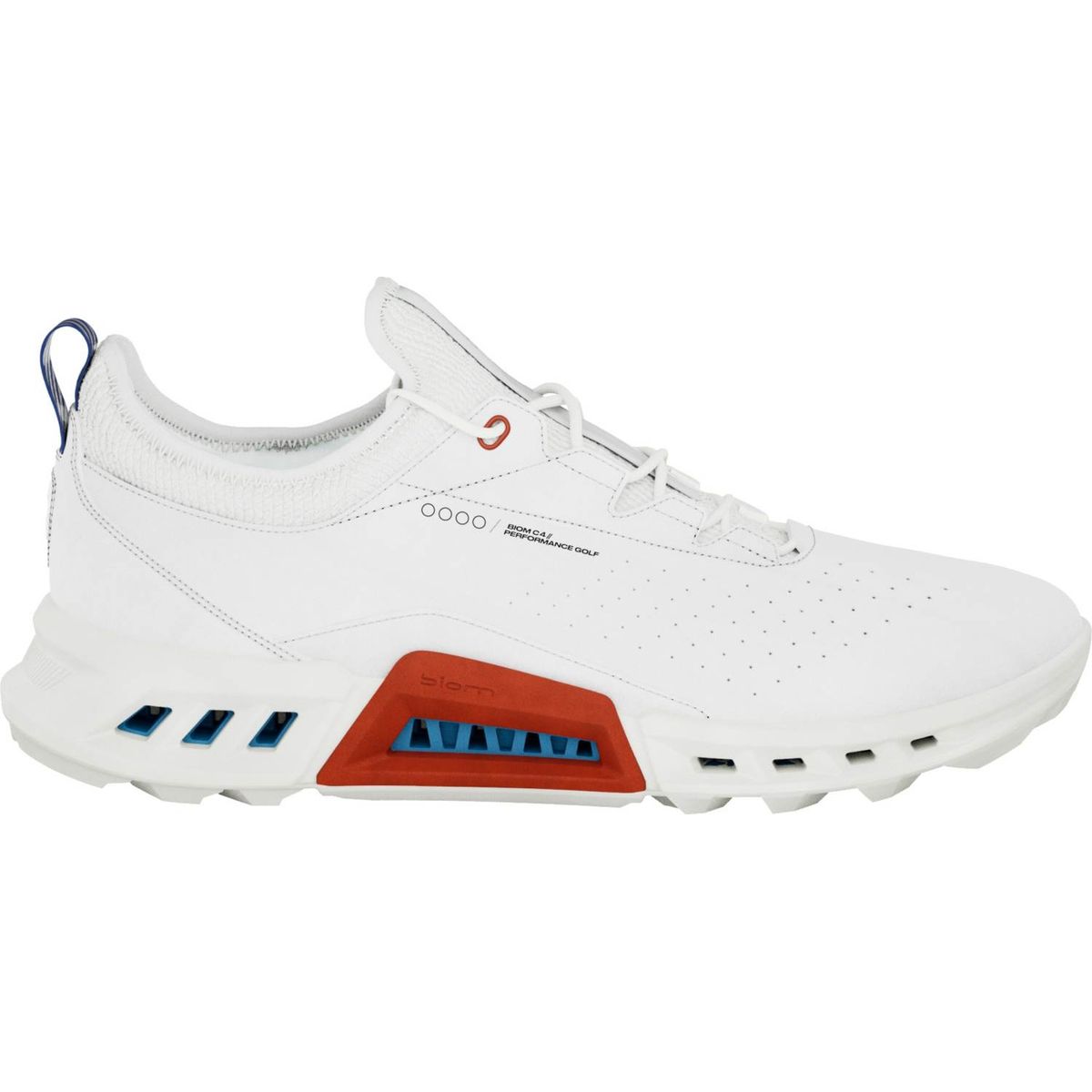 Ecco Biom C4 Vandtætte Herre Golfsko Uden Spikes - White/Mazarine Blue - Str. 44 Normal