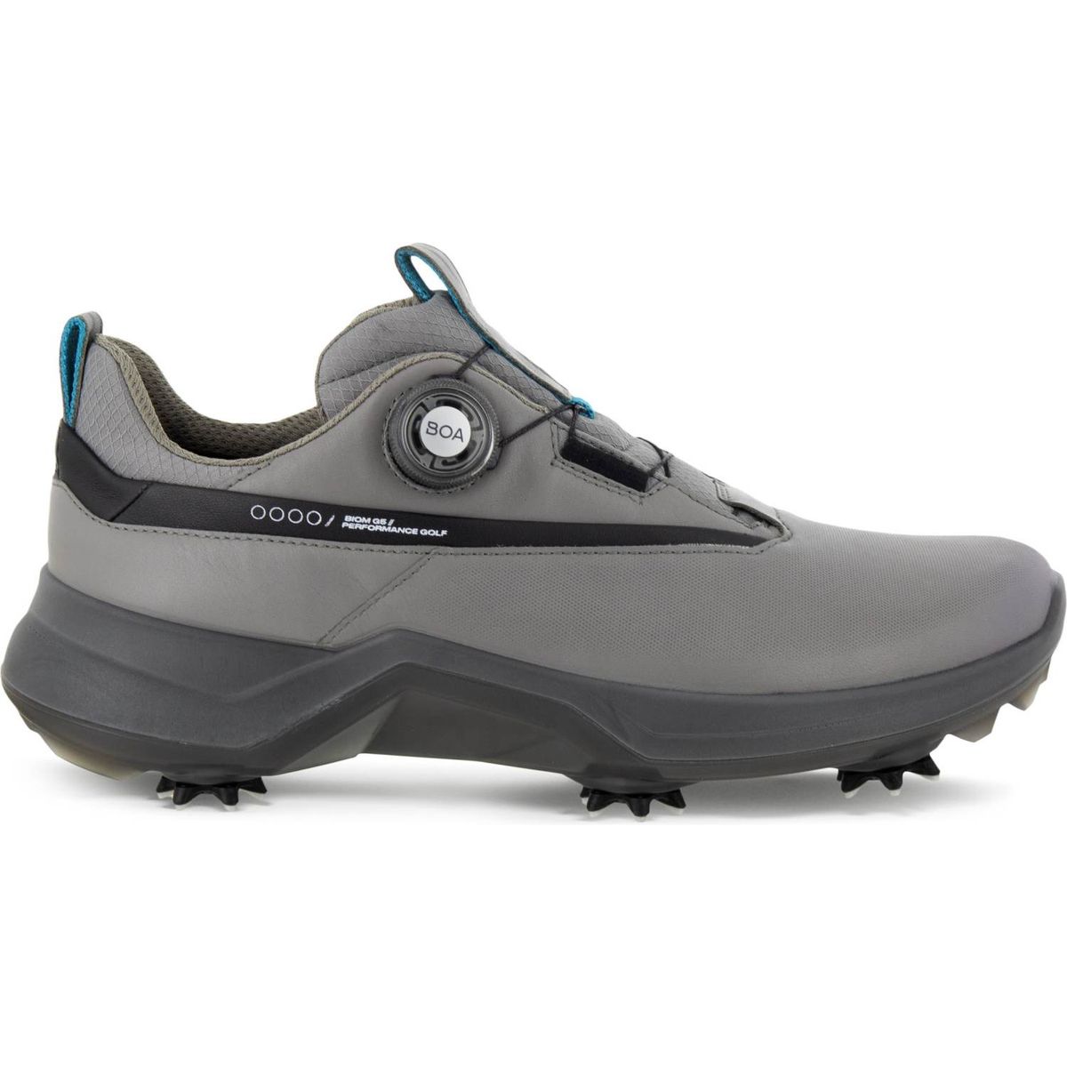 Ecco Biom G5 BOA Vandtætte Herre Golfsko Med Spikes - Steel/Black - Str. 39 Normal