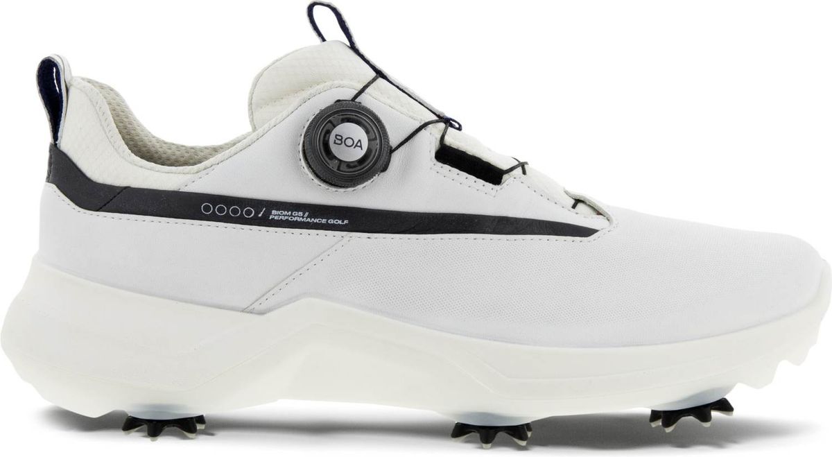 Ecco Biom G5 BOA Vandtætte Herre Golfsko Med Spikes - White/Black - Str. 40 Normal