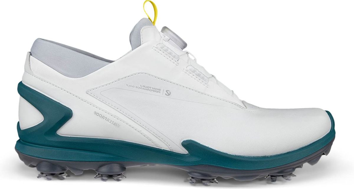 Ecco Biom Tour BOA Vandtætte Herre Golfsko Med Spikes - White - Str. 41 Normal