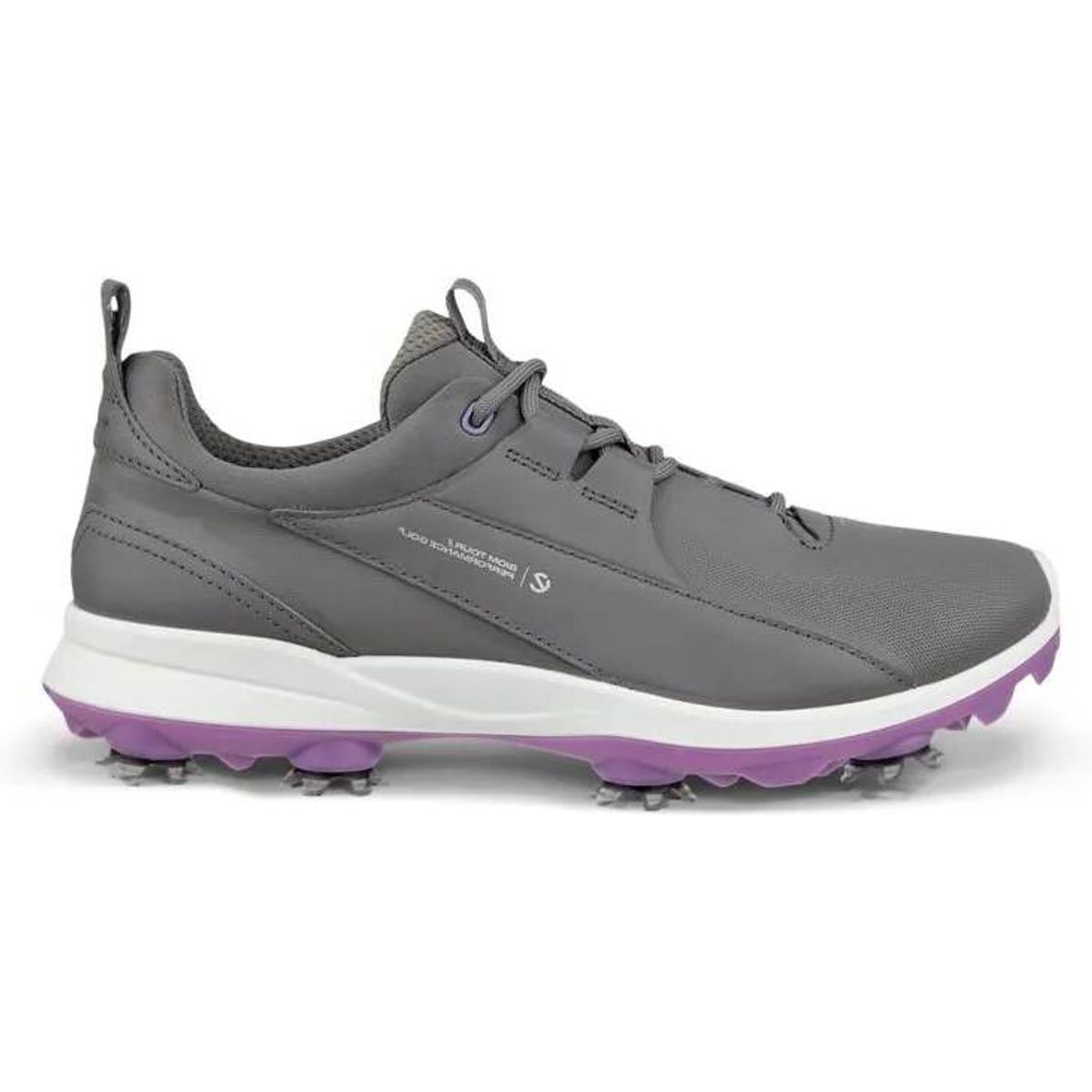 Ecco Biom Tour Vandtætte Dame Golfsko Med Spikes - Steel - Str. 36 Normal