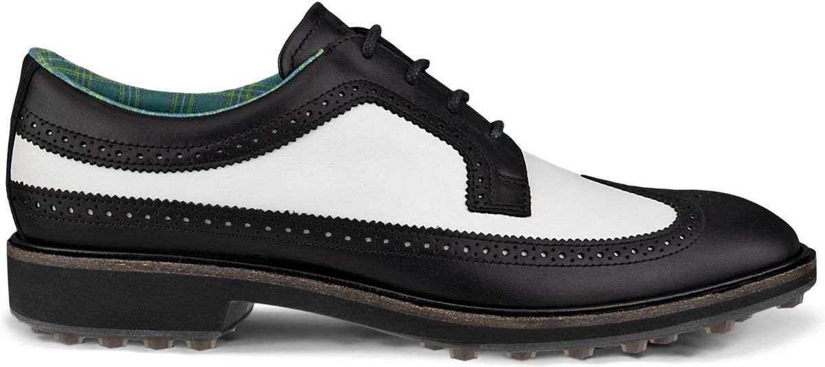 Ecco Classic Hybrid (Kiltie Version) Vandtætte Herre Golfsko Uden Spikes - Black/White - Str. 39 Normal