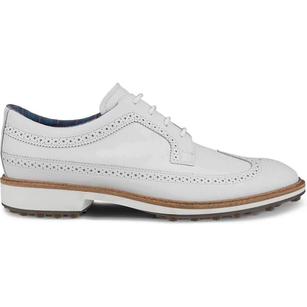 Ecco Classic Hybrid (Kiltie Version) Vandtætte Herre Golfsko Uden Spikes - White - Str. 43 Normal