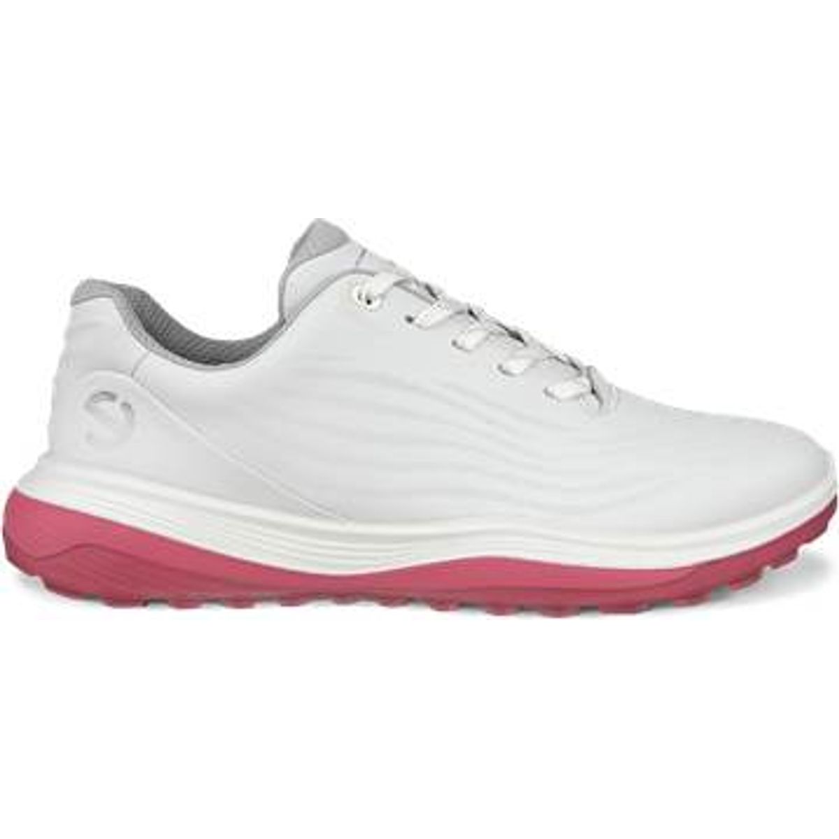 Ecco LT1 Vandtætte Dame Golfsko Uden Spikes - White/Bubblegum - Str. 38 Normal