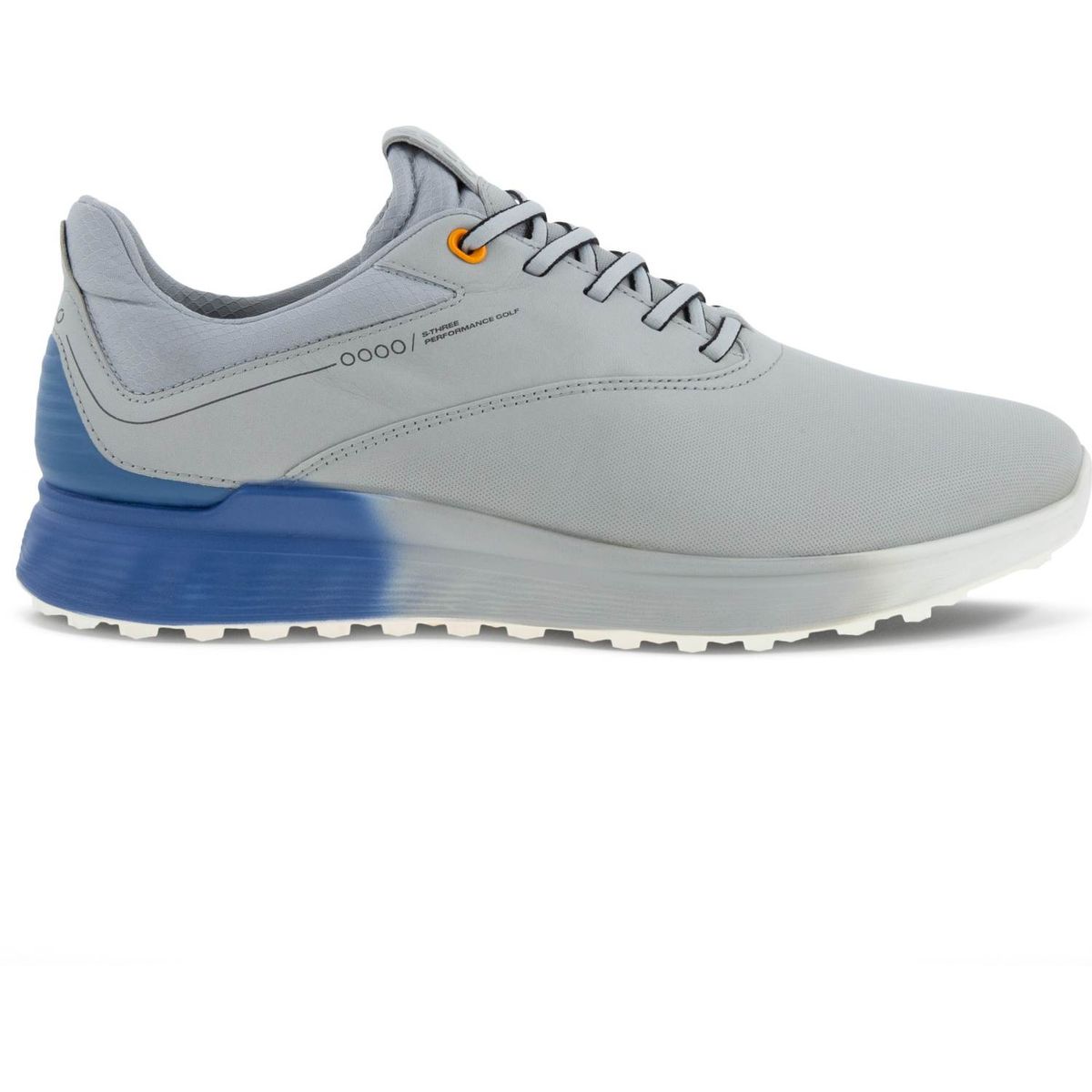 Ecco S-Three (2023) Vandtætte Herre Golfsko Uden Spikes - Concrete/Retro Blue/Concrete - Str. 46 Normal