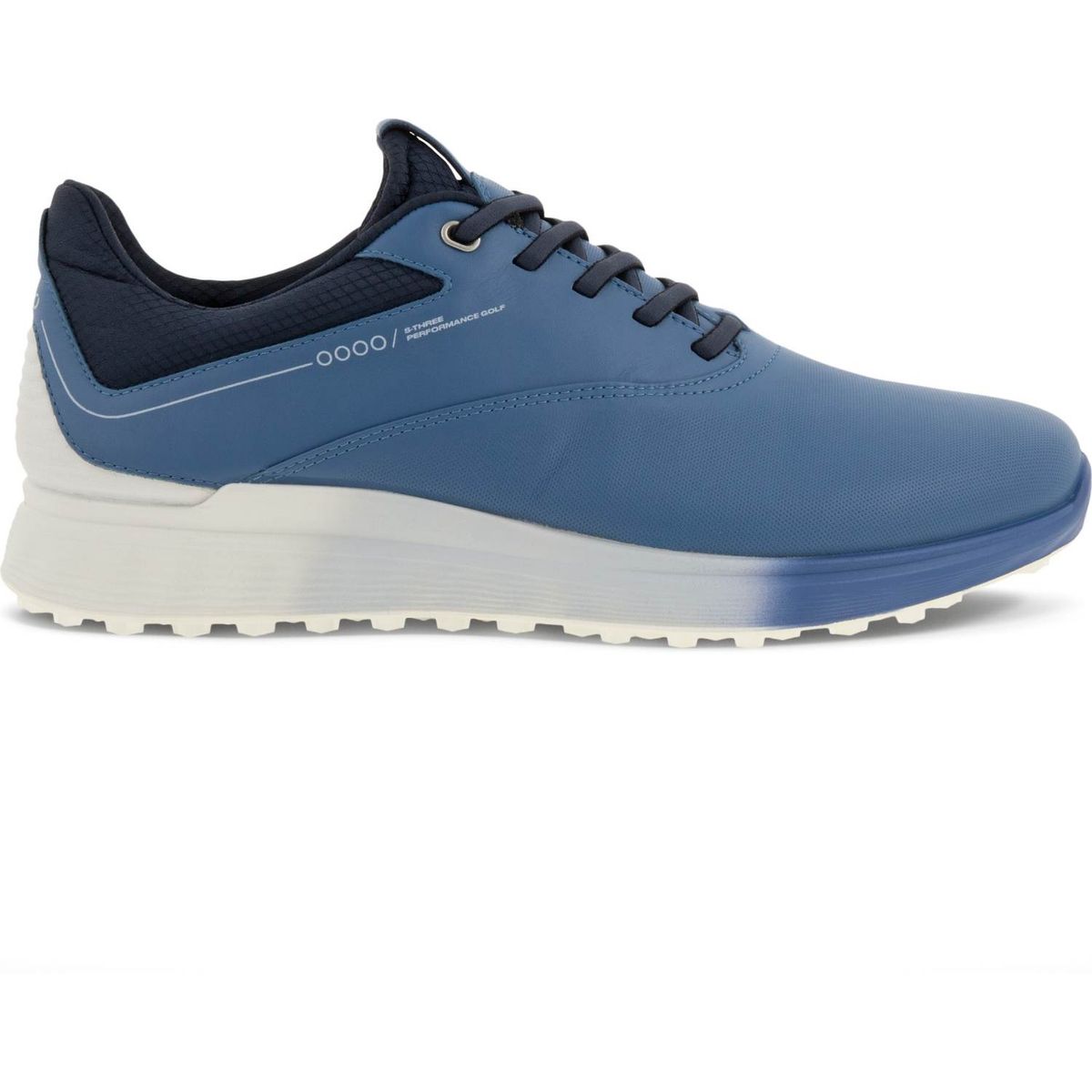 Ecco S-Three (2023) Vandtætte Herre Golfsko Uden Spikes - Retro Blue/White/Marine - Str. 42 Normal