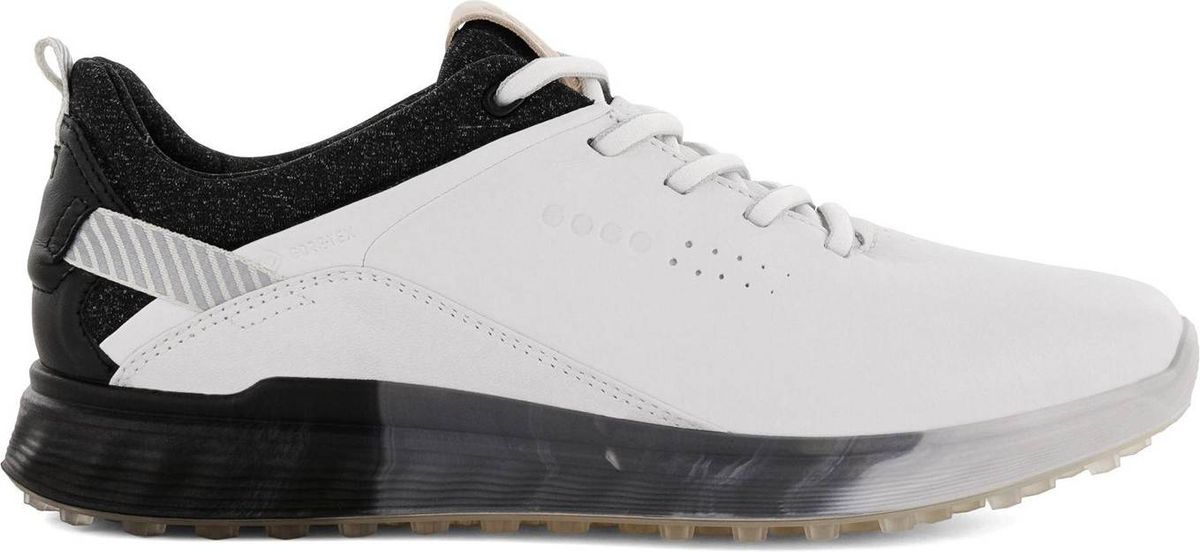 Ecco S-Three Vandtætte Dame Golfsko Uden Spikes - White - Str. 37 Normal