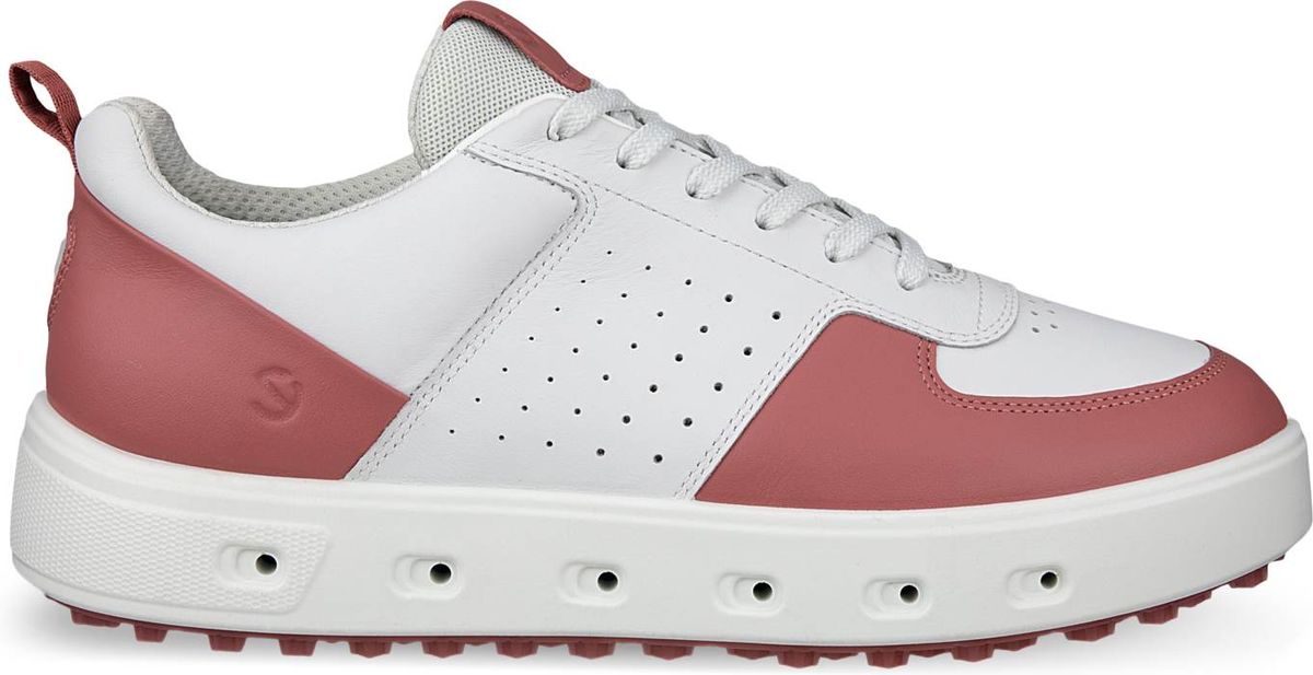 Ecco Street 720 Vandtætte Dame Golfsko Uden Spikes - White/Petal - Str. 36 Normal