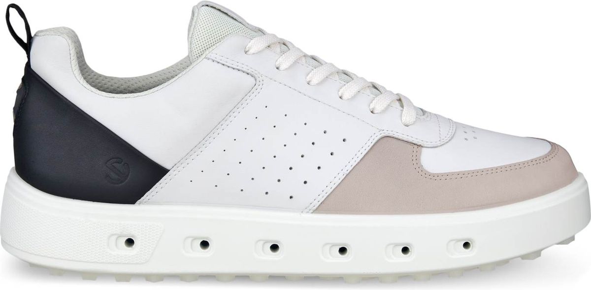 Ecco Street 720 Vandtætte Herre Golfsko Uden Spikes - White/Black/Gravel - Str. 39 Normal