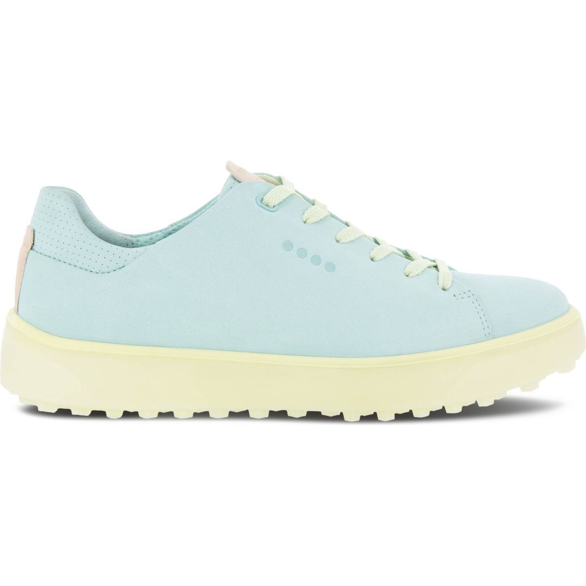 Ecco Tray Vandtætte Dame Golfsko Uden Spikes - Eggshell Blue/Sherbet - Str. 38 Normal