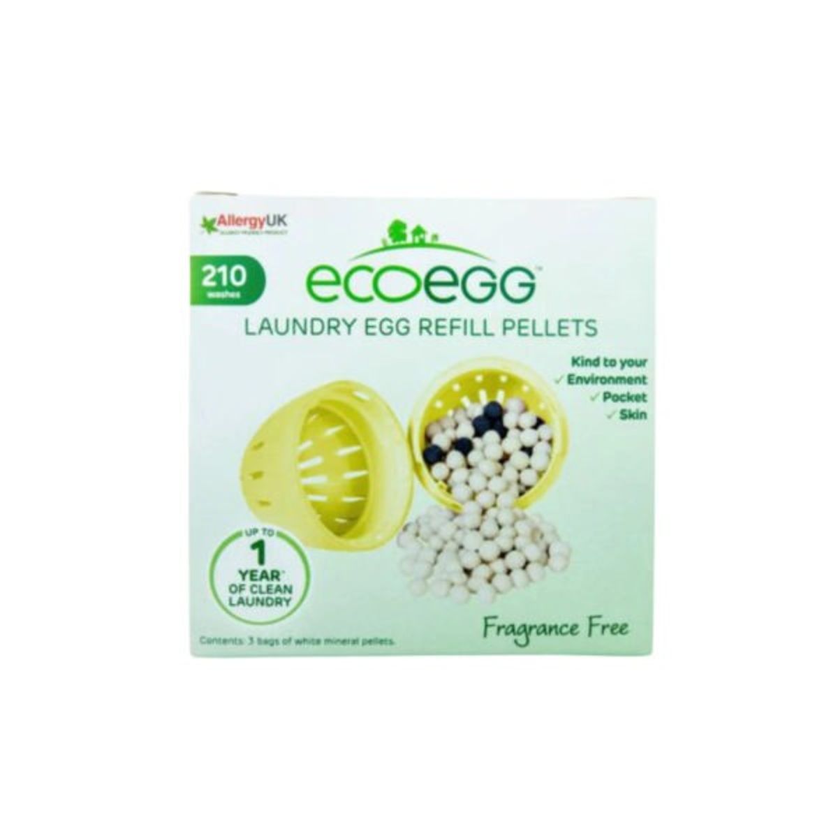 Ecoegg Express Laundry Egg Refills 210 Vaske - Uden duft