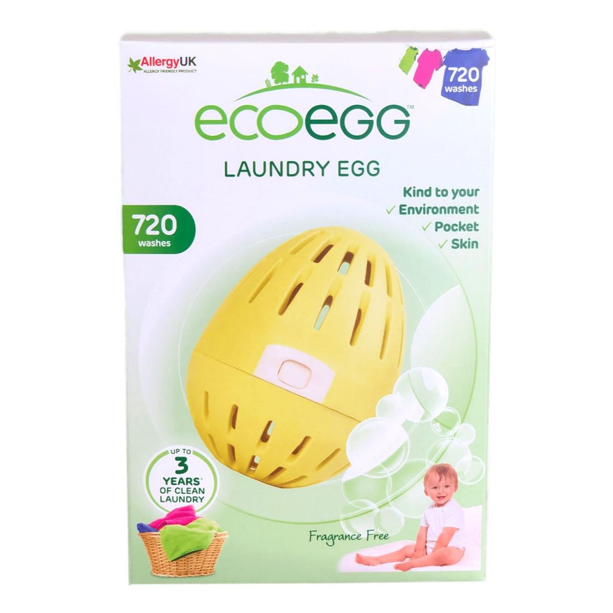 Ecoegg - Vaskeæg 720 Vaske - Uden Duft