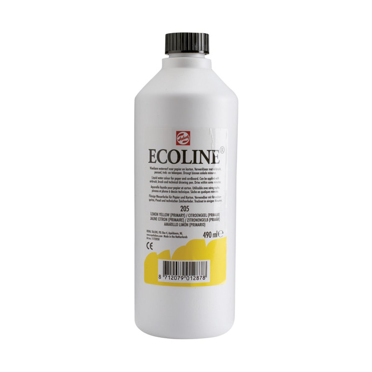 Ecoline Akvarelfarve - 490 ml. Citrongul