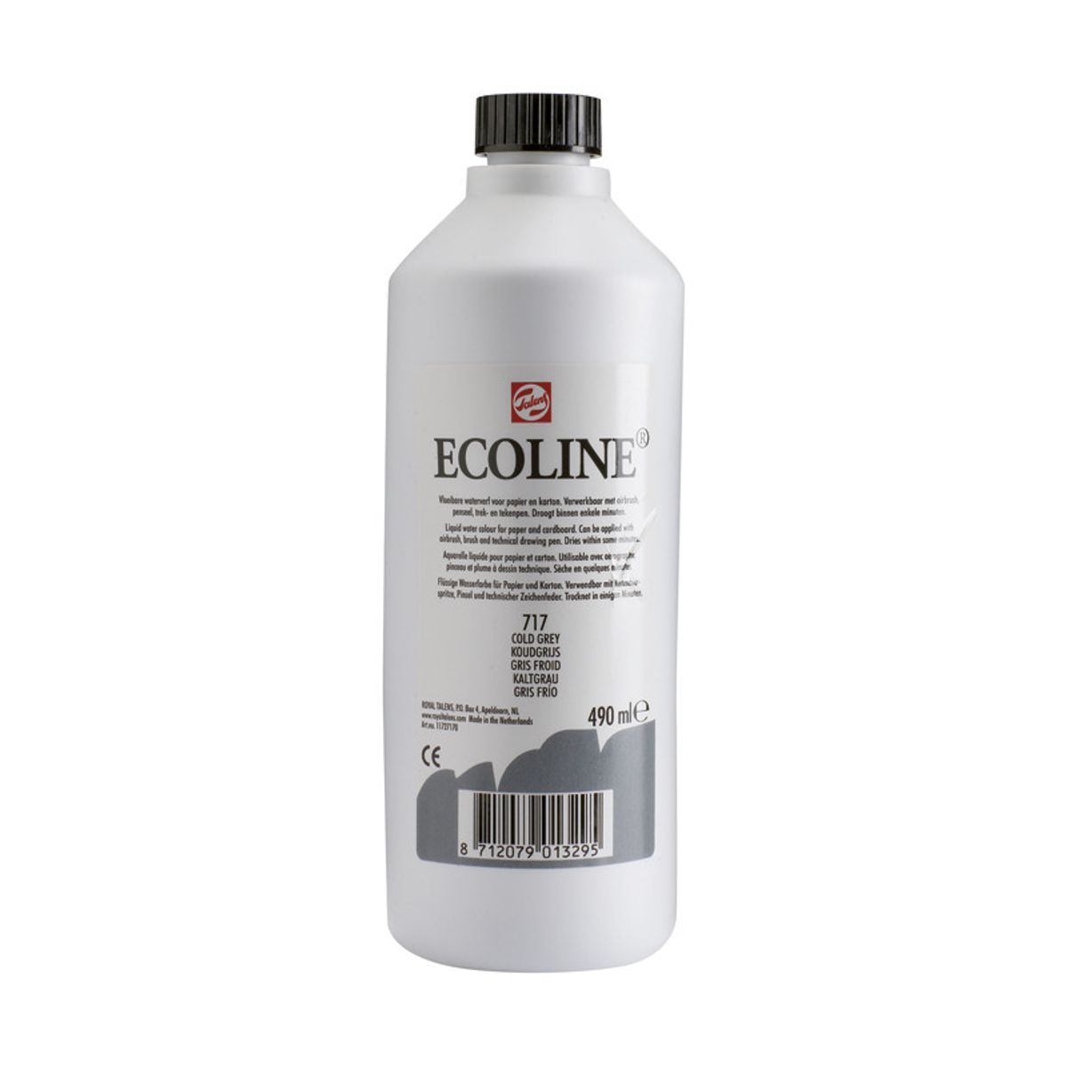 Ecoline Akvarelfarve - 490 ml. Kold grå